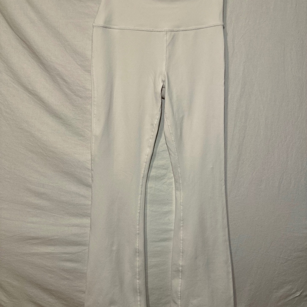 Alo Yoga White High Waist Bootcut Leggings